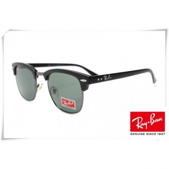 Ray Ban RB3016 Classic Clubmaster Sunglasses Black Frame Grey Lens