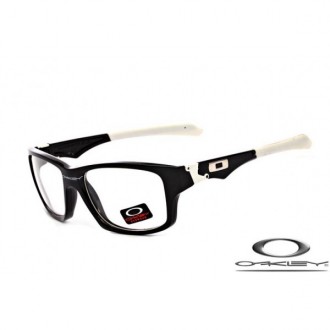 Oakley Jupiter Squared Sunglasses Black White Frame Transparent Lens OAKLEY20156396